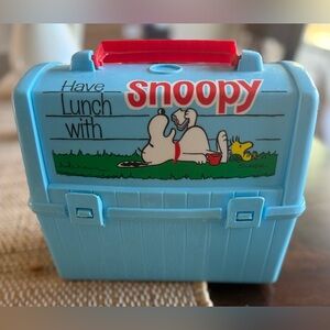Vintage Snoopy Blue Lunch Box by Thermos